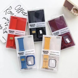 ชุดสายนาฬิกาและตัวป้องกันหน้าจอ,อุปกรณ์เสริมสายนาฬิกาซิลิโคนสำหรับ IWatch 38มม. 42มม. 44มม. ดีไซน์ใหม่ปี2022 - Product Image 1