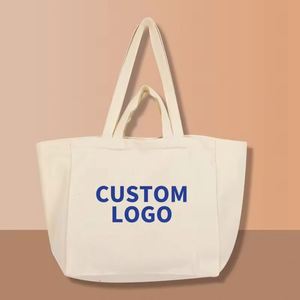 Bolsa de Lona Ecológica Lovi con Estampado Personalizado, Bolsa de Almacenamiento a Prueba de Polvo con Asa, Bolsa de Compras Casual de Gran Capacidad, con Cierre para Uso en Exteriores - Product Image 3