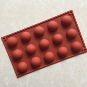 Lixsun BPA libre antiadherente 15 cavidad semiesfera media cúpula redonda <span class=keywords><strong>molde</strong></span> de pastel de silicona <span class=keywords><strong>molde</strong></span> de Chocolate - Product Image 5