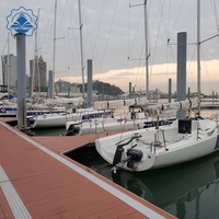 Pont flottant en alliage d'aluminium pour quai de bateau avec revêtement composite WPC, durée de vie de 30 ans