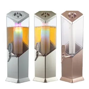 3L Plastic Tabletop Ice Tube Beer Tower Dispenser For Party Beverage Juice Drink Dispenser