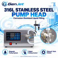 Machine de remplissage de liquides à double pompe magnétique 4,5 L/min x2, haute précision CNC, en acier inoxydable 316L, pour boissons (verre/plastique)