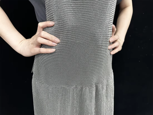 Tablier de boucher en maille d'acier inoxydable 316, résistant aux coupures, 55*70cm, avec sangle d'épaule réglable - Product Image 2