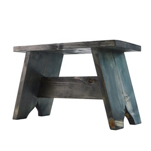Taburete pequeño <span class=keywords><strong>de</strong></span> <span class=keywords><strong>madera</strong></span>/asiento rectangular rústico Shabby chic - Product Image 2