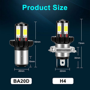 ไฟหน้ารถจักรยานยนต์ LED BA20D H6 H4,หลอดไฟ Hi <span class=keywords><strong>Lo</strong></span> Beam Moto LED ไฟหน้ารถมอเตอร์ไซด์6000K สีขาว12V 1200LM - Product Image 2