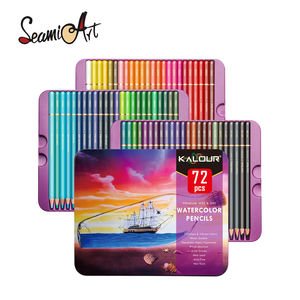 Venta Caliente en <span class=keywords><strong>Amazon</strong></span>, Juego de 72 Lápices de Colores de Madera Natural Solubles en Agua para Dibujar, Material de Arte para Oficina y Escuela - Product Image 1