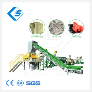 PP PE film washing recycling line plastic recycling machine woven bags crushing washing machine