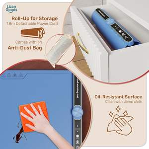 2025 nouveau chauffage rapide pliable alimentaire Portable électrique plateau chauffant plaque intelligente Silicone plaque tapis de Table - Product Image 5