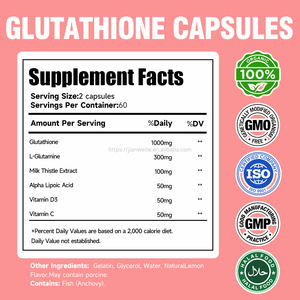 แคปซูลกลูต้าไธโอนเพื่อผิวขาว พร้อมคอลลาเจน วิตามินซี อี รับผลิตแบรนด์ส่วนตัว (OEM) อาหารเสริมเม็ดไวท์เทนนิ่ง - Product Image 2