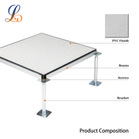 Système de support de plancher surélevé antistatique HPL moderne pour centre de données, en acier galvanisé, options de charge multiples, pour l'ingénierie commerciale