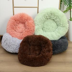 سرير كلاب مخملي 2025 ناعم وصديق للبيئة بتصميم دونات مريح للقطط قابل للغسل وعصري للصيف والشتاء - Product Image 2