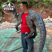Marionnette animatronique de raptor à porter sur l'épaule pour spectacle de scène