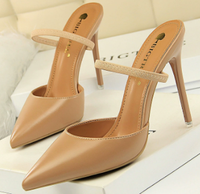2025 Style chaud populaire élégant bureau talons hauts pour dame élégant Slingback talons hauts pour femmes haute qualité fermeture sandales