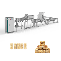 Ligne de production automatique de barres granola, extrudeuse de barres protéinées aux céréales et au chocolat, machine à fabriquer des barres énergétiques aux dattes et au sésame
