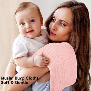 12 Pack Muslin <strong>Burp</strong> <strong>Cloths</strong> 100% Cotton Muslin <strong>Cloths</strong> Large 20''x10'' Extra Soft And Absorbent Baby Burping <strong>Cloth</strong> - Product Image 2