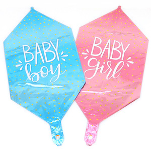 Bleu garçon et fille rose feuille d'hélium 4D carré <span class=keywords><strong>Cube</strong></span> ballons 22 pouces bébé douche décoration c'est un garçon c'est une fille <span class=keywords><strong>ballon</strong></span> - Product Image 2