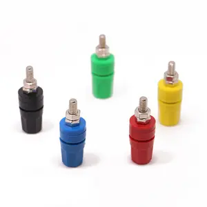 pure copper terminal 4mm banana Jack Socket 20A binding post Banana plug connector 30V AC-60V DC red black blue green yellow