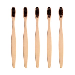 프라이빗 로고 제작 천연 나무 손잡이 부드러운 칫솔모 대나무 칫솔 - Product Image 4