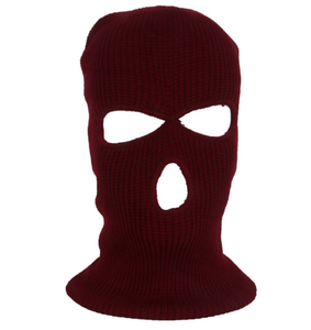 Masque de <span class=keywords><strong>ski</strong></span> 3 trous avec logo personnalisé en gros Cagoule en acrylique bon marché pour hommes et femmes - Product Image 2