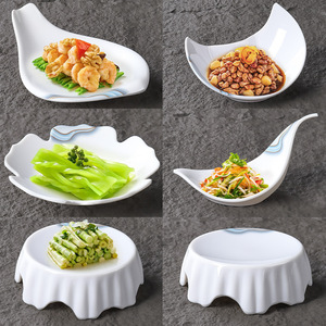 Platos de melamina de forma irregular para restaurante, hotel, fiestas, juego de vajilla creativa de color sólido. - Product Image 1