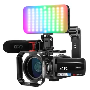 Z88 kamera video 4K zoom optik, camcorder profesional video dan audio pencahayaan fotografi