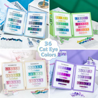 Kit de Manucure Professionnel 36 Couleurs Effet Macaron, Non Toxique, avec Lampe LED, Gel Polish Cat Eye Longue Durée – Vente Flash