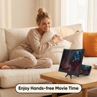 Portable Curved Hd Screen Magnifier Stand 3-4X Hands-Free Eye Care Bracket for Shop Free Time Streaming Gaming 12Inch