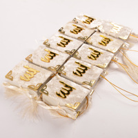 Mini Coran blanc, livre arabe pour cadeaux de mariage musulman, décoration suspendue pour voiture, cadeaux de fête du Ramadan