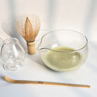 Ensemble de matcha écologique personnalisé de 500 ml, bol en verre avec bec verseur, boîte-cadeau personnalisable, kit de voyage
