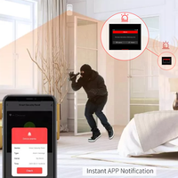 Tuya Smart Alarme domestique sans fil Système d'alarme anti-effraction de sécurité GSM avec détecteur de mouvement Système d'alarme domestique antivol WiFi GSM