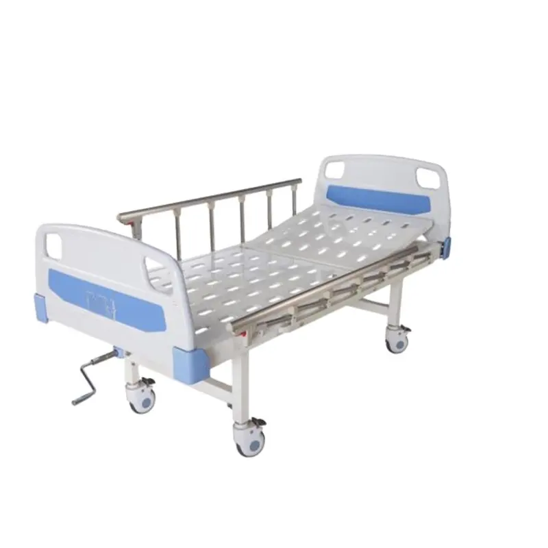 ที่นอนสำหรับ ICU ข้อเหวี่ยงคู่อุปกรณ์เสริมโต๊ะสังเกตของเตียงในโรงพยาบาลคลินิกเฟอร์นิเจอร์เท้าเหยียบด้วยรีโมท
