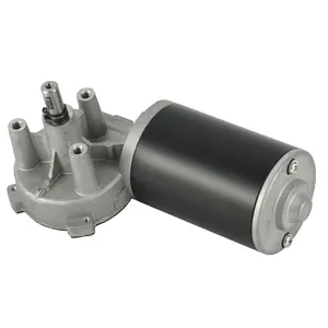 12volt/24volt dc brushed 59mm with metal/plastic gear low rpm dc worm gear motor