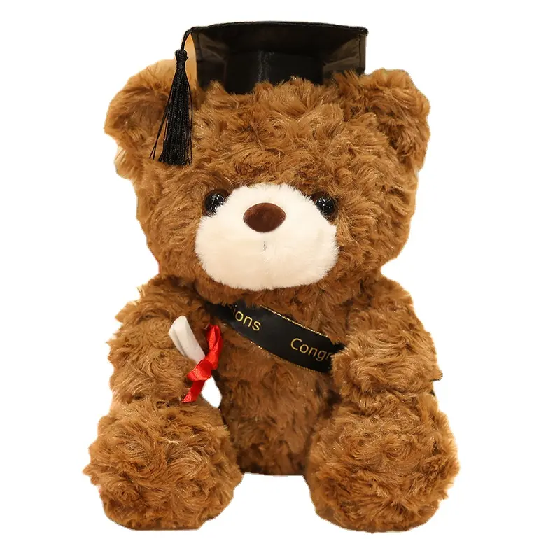 Bären puppe mit Hut Plüsch tier Teddybär Abschluss bär puppe Saison des Abschluss geschenks