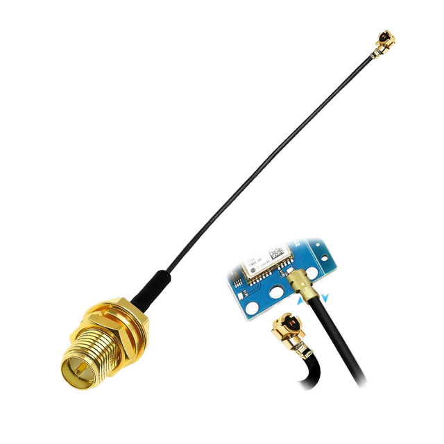 U.FL to RP SMA Female Pigtail Cable 1.13mm 50 Ohm Low Loss RF Coaxial Cable Solid Copper for WiFi Router GPS GSM Module