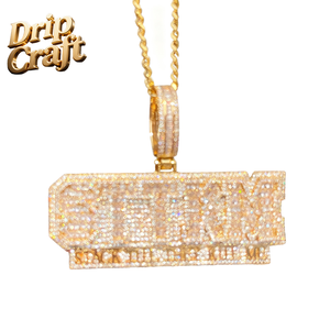 Pendentif Hip-hop STTAM, pendentif lettre pour hommes et femmes, cuivre incrusté de zircon, bijoux tendance Hip-hop, pendentif boutique - Product Image 3