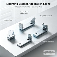 Support de montage de capteur pour camion lourd Aerxin, usiné CNC, anodisé noir, à deux trous, pièce de rechange OEM pour châssis
