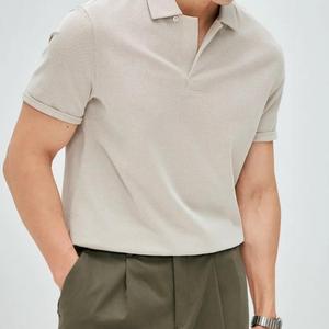 Chemise Homme en Coton Piqué Doublement Mercerisé avec Fermeture Éclair - Luxe, Douceur et Brillance, Style Business Décontracté, Manches Courtes, Respirante, Couleur Unie, Coupe Slim, Idéale pour le Bureau - Product Image 6