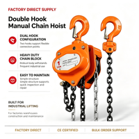 Palans à chaîne manuels avec logo personnalisé, 5 tonnes, 3 m, en acier de qualité, pour entrepôt, usine, construction, levage