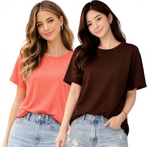 T-shirt ample pour femme en coton, style décontracté, vente en gros, personnalisation de logo, usine de vêtements - Product Image 4