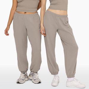 Gran oferta de <span class=keywords><strong>pantalones</strong></span> deportivos de otoño/Invierno para <span class=keywords><strong>mujer</strong></span>, <span class=keywords><strong>pantalones</strong></span> de jogging de cintura alta, algodón transpirable, cómodo diseño frontal plano - Product Image 1