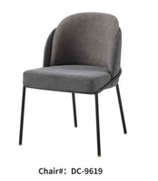 Chaise de salle à manger moderne de haute qualité à hauteur réglable, panneau MDF, pieds en acier inoxydable, dossier en tissu, appartement, maison, restaurant FJ