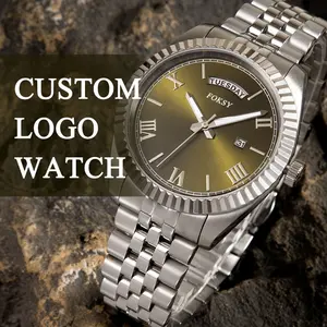 Orologio al quarzo di lusso impermeabile di alta qualità con Logo personalizzato all'ingrosso in acciaio inossidabile con Design classico orologio al quarzo per gli uomini