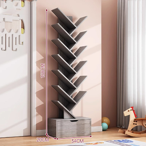 Estantería pequeña sencilla en forma de árbol, estante de almacenamiento, suelo, pared del dormitorio, armario sencillo, estantería creativa de almacenamiento para el hogar - Product Image 6