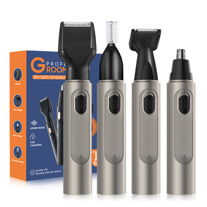 Chargeur USB électrique multifonctionnel quatre-en-un pour hommes, <span class=keywords><strong>tondeuse</strong></span> à poils de <span class=keywords><strong>nez</strong></span> portable pour la maison et la voiture, fabricant direct - Product Image 1