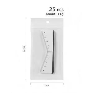 25 autocollants jetables en V pour tatouage des sourcils, accessoires de maquillage permanent en plastique pour la pratique du microblading - Product Image 2