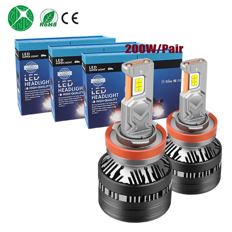 S21 200W Newest Hi/Lo Beam High Power White Color 6057 Chip H4 H7 H11 Hb8 9005 9006 Car Led Headlight For Car