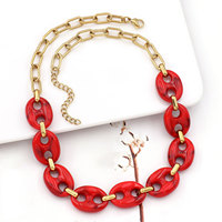 Collar de Acero Inoxidable con Diseño de Nariz de Cerdo, Acrílico, Estilo Clásico Minimalista Vintage, para Mujer