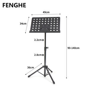 MSP-24 Accessori per Strumenti <span class=keywords><strong>Musicali</strong></span>, Leggio Portatile con Funzioni di Regolazione Altezza e Angolazione per Esibizioni - Product Image 5