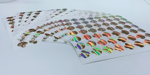 Pegatinas holográficas para raspar con diseño de hongos, etiquetas autoadhesivas para desafíos de ahorro, organizadores de dinero y tablas de recompensas - Product Image 5