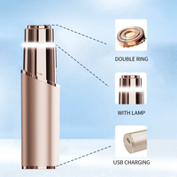 Épilateur portable 2-en-1 USB pour femme, tondeuse à sourcils et rasoir pour zones intimes, style rouge à lèvres, pour tout le corps, OEM/ODM